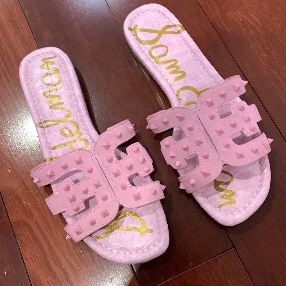 Sam Edelman pink slide on sandals